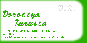 dorottya kurusta business card